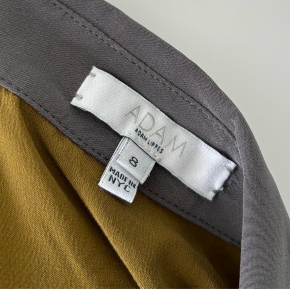 Adam by Adam Lippes Shirt Dress in Mustard/Grey - Picture 6 of 7